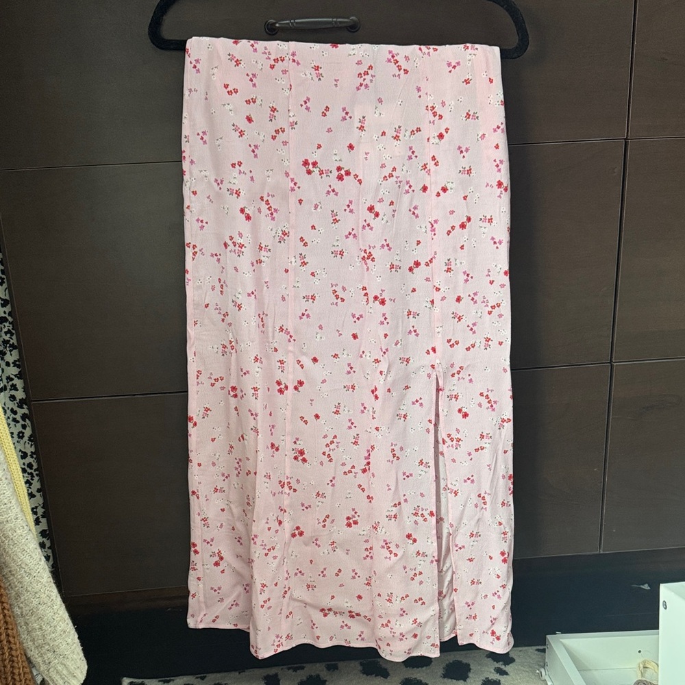 & Other Stories Pink Floral Midi Skirt - NWT